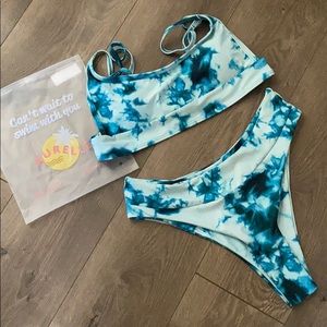 Aurelle MIST Teal Tie Dye Bikini